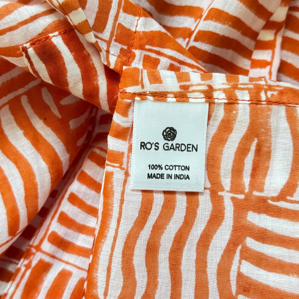 NWT Ro's Garden Tokyo Short Mini Dress Coverup Resort Boho Kurta Orange Basa XS - Picture 5 of 6